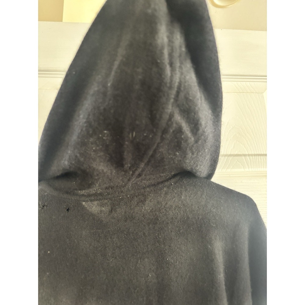 Charter Club Black Zip-Up Cardigan Sweater 100% Cashmere Hoodie Sz XL EUC - Picture 8 of 10